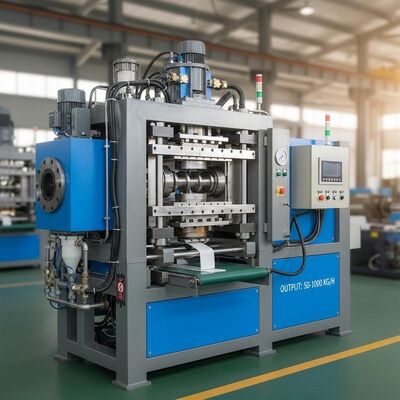 Extrusion Molding Machine with 220-620MM Platen Opening Strokes for PE PP PVC PA Materials Delivering 50 Kg/h - 1000 Kg/h Output