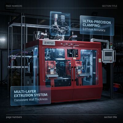 High Speed Double Station Extrusion Blow Molding Machine for 10L Jars